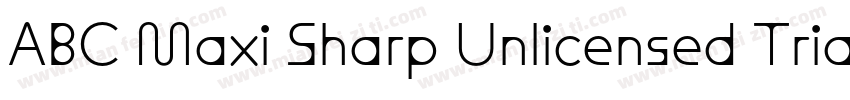 ABC Maxi Sharp Unlicensed Trial Bol字体转换